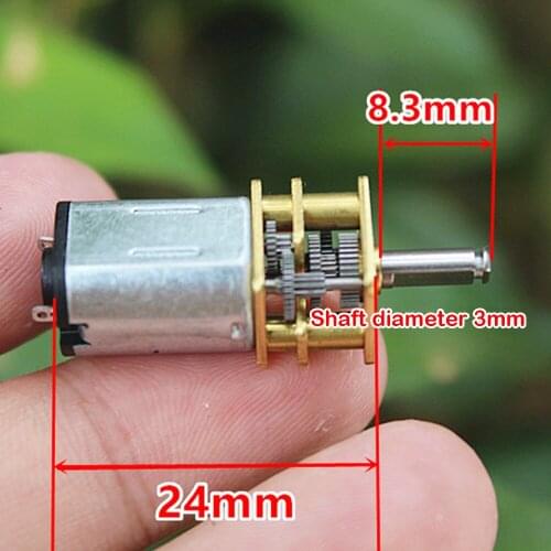 DC 3V-6V 5V 70RPM Slow Speed Mini N20 Gear Motor Full Metal Gearbox Electric Reducer Motor Smart Robot RC Boat Toy Accessories