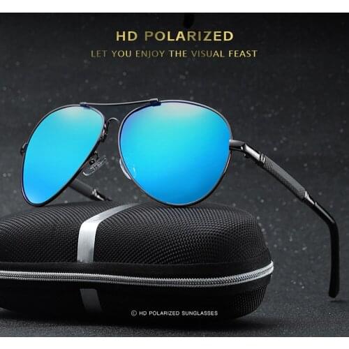 Mens Al-mg Memory Beam Spring Leg Sun Glasses Polarized Sunglasses Custom Made Myopia Minus Prescription Lens -1 to -6