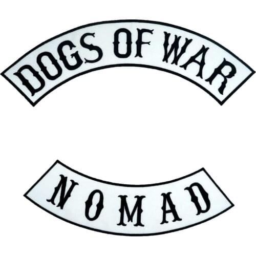 DOGS OF WAR NOMAD ROCKER Embroidered punk biker Patches Clothes Stickers Apparel Accessories Badge