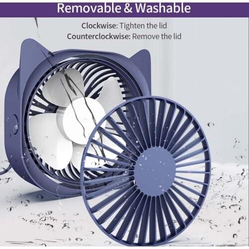 USB Mini Fan Rechargeable Clip Table Summer Cooling Fan Portable Clamp Whisper Quiet Fan for Desktop Usb Fan Ventilador Cooler