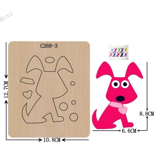 New DOG Wooden die Scrapbooking C-268-3 Cutting Dies for common die cutting machines on the market