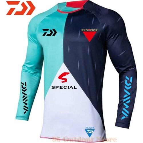 Daiwa Fishing Clothes Cycling Suits Long-sleeved Quick Drying Breathable Dawa Outdoor Anti-UV Sunscreen Hiking Clothing Shirts