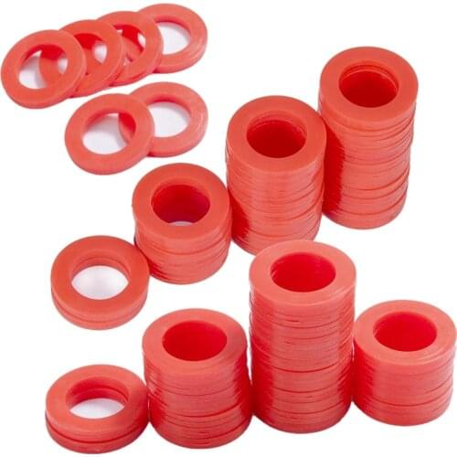 Outdoor Garden Hose Silicone Washer Gasket, 90Pcs Red O-Rings Silicone Washer Gasket Combo Pack for 3/4Inch Garden Hose and Wate
