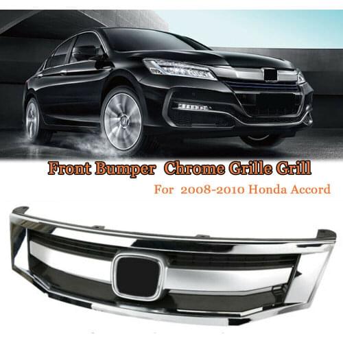 Front Bumper Sport Model Chrome Grille Grill TRIM For 2008 2009 2010 Honda Accord