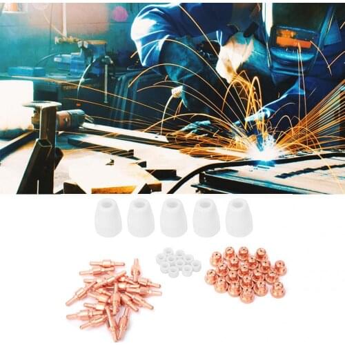 Plastic welding nozzle 55pcs Plasma Cutter Nozzle Tip Electrode Shield Cup Gas Ring for PT31 LGK40 Torch For welding