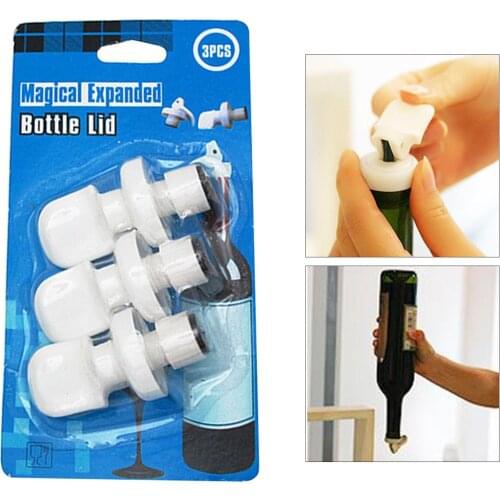Wine Bottle Stopper, Wine Bottle Plug, Expanding Beverage Bottle Stopper, Reusable Wine Saver, Bottle Sealer Gift Accessories