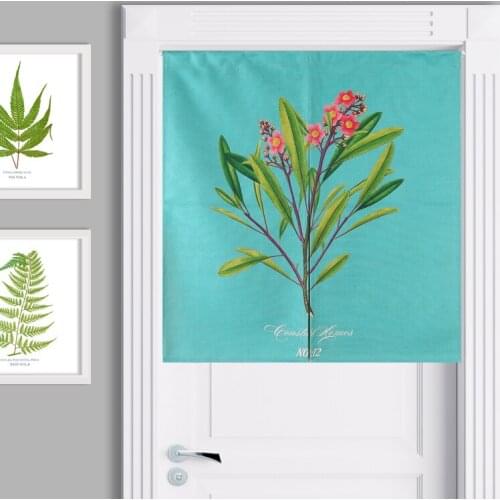 Retro American style Flowers and birds Simple Door Curtain Linen Tapestry Study Bedroom Home Decor Bedroom Kitchen Curtain