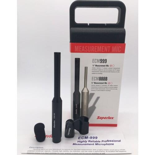 Superlux ECM-999 ECM999 1/2" standard measurement microphone for room sonic analysis systems,measurement,testing and recording