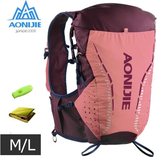 ML Size AONIJIE C9104 Outdoor Ultra Vest 18L Hydration Backpack Pack Bag Soft Water Bladder Flask Trail Running Marathon Race