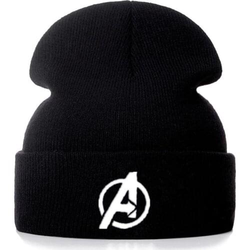 High Quality Cotton The Avenger Casual Beanies For Men Women Fashion Knitted Winter Hat Hip-hop Skullies Hat