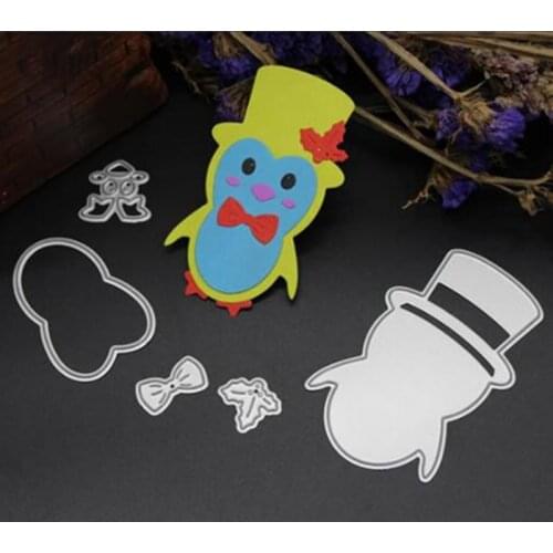 YINISE Metal Cutting Dies For Scrapbooking Stencils Penguin DIY PAPER Album Cards Decoration Embossing Folder Craft Die Cuts