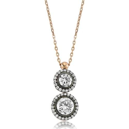 Silver Diamond Pattern Lady Necklace