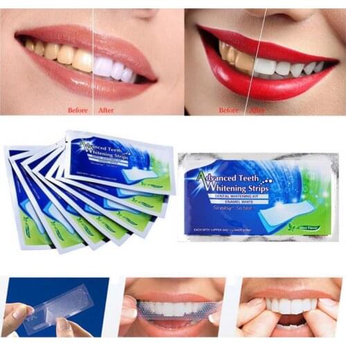 10/20/40PCS Efficient Whitening Stripe Tooth Paste Portable Tooth Whitening Belt Bleaching Toothpaste Coffee Stain Removal
