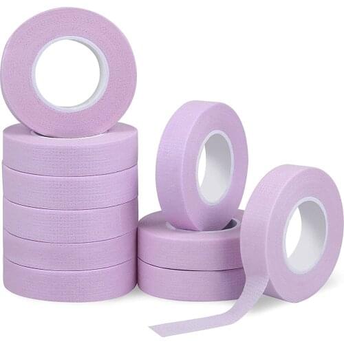 10pcs Non-woven Fabric Eyelashes Tape Green Pink Color Tape Holes Breathable Eye Pad Eyelash Extension Women Make Up Tools