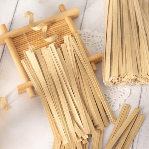 100pcs 8cm Kraft Paper Pet tie, Plain twist tie, Bakery Bags Seals Packing Gift bag tie clips