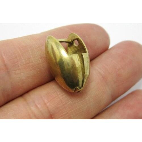 Brass earrings 31.5x18x11.2mm Brass earlobe Boho ear hooks Statement brass Oval earrings post R887