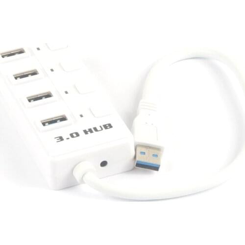 4 Port USB 3.0 Hub with Individual Power Switches controller and LED USB HUB CABLE