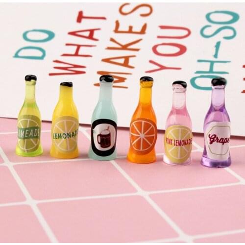 6pcs Cute 1/12 Miniature food Mini Fruit Drinks Paly Doll food for blyth,1/6 bjd Doll for Dollhouse Kitchen Toys