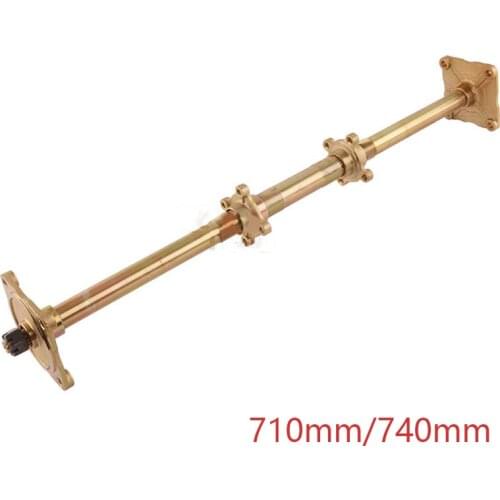 710/740mm Rear Axle Assembly Kit Rear Axle Sprocket Brake Disc Mount Wheel Hub For 110cc-250cc UTV ATV Buggy 4-wheeler Bike Part