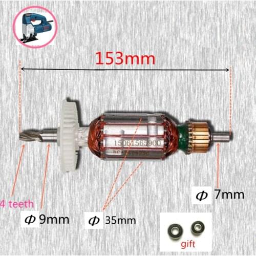 AC220-240 Motor Armature for Bosch GST80PE GST85P GST85PE GST85PAE GST85PB GST85PBE GST85PBAE GST80PBE GST80PB 2604010578 Jigsaw