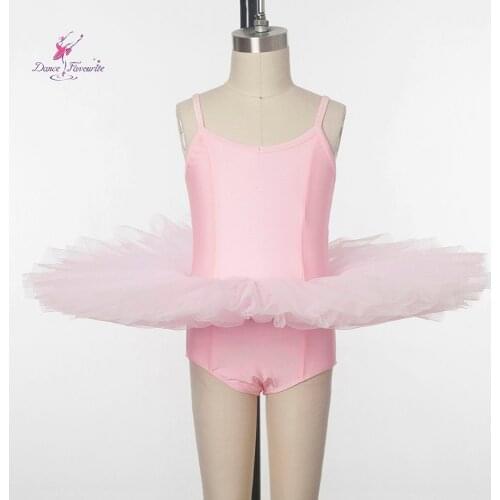 Pink camisole ballet tutu girl stage performance ballet costume dance tutu with stiff tulle ballerina dancewear tutu