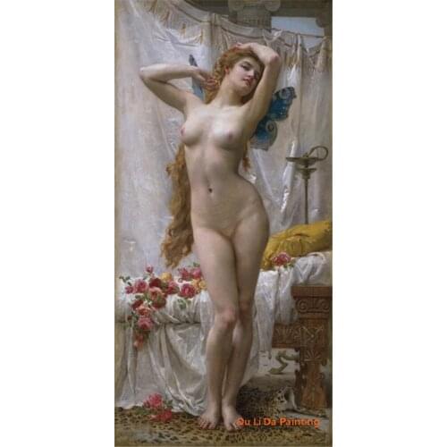 Free shipping classical nude art women portrait canvas prints oil painting prited on canvas wall art decoration picture