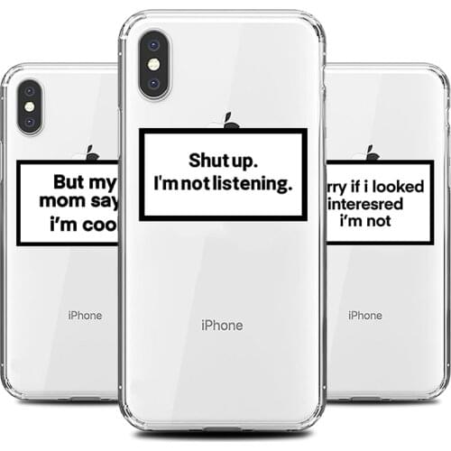 Funny Letters Phone Case for IPhone 6s 7 8 11 12 Mini Plus Pro X XS MAX XR SE Cases Soft Silicone Fitted Back Accessories Covers