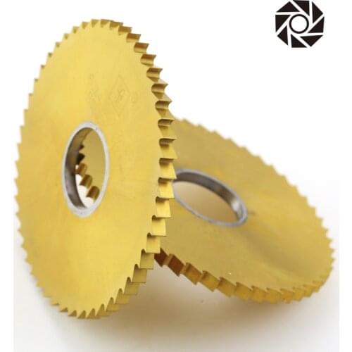 High speed steel circular saw blade, notch milling blade, cobalt-containing titanium plated, outer diameter 80mm