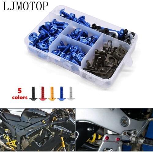 For Suzuki GSXR GSX-R 600 750 1000 K1 K2 K3 K4 K5 K6 K7 175PCS Motorcycle Fairing Bolts Screw Aluminum Bodywork Screws Nut Kit