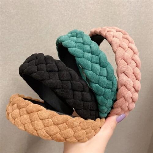 Elegant Wide Braid Headband for Women Twist Hairband Hair Accessories Turban Female Bezel Hair Hoop Fashion Headwear