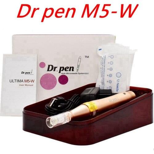 FDA Rechargeable Electric Auto Derma Dr.Pen Ultima M5 Microneedle with 2Pcs 12Pin Cartridges Needles for Skin Facial Beauty Tool
