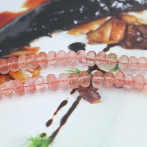 Hot Abacus shaped 4x6mm Pink watermelon tourmaline loose beads 15inches DIY women jewelry making wholesale and retail