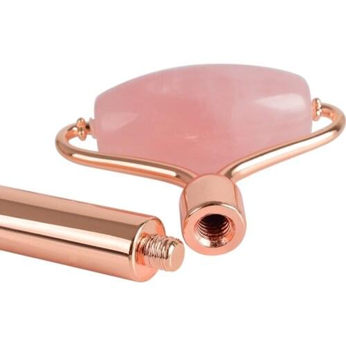 Hot Jade Stone Face Roller Massager Anti Aging Rose Facial Roller for Slimming Firming sy998