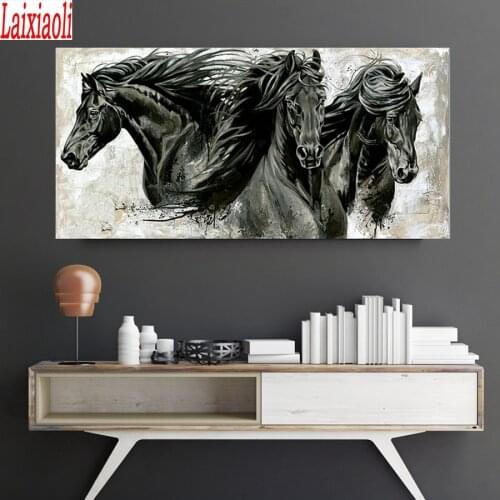 Full Square Diamond Mosaic Horse Pictures By numbers Diamond Painting Animals Cross Stitch Diamond Embroidery Rhinestones decor