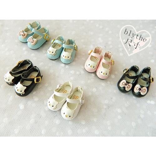 Blythe doll shoes cute kitten shoes OB11 MMK azone Lady cat bow multi-color princess shoes doll accessories