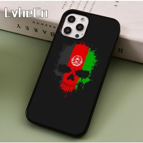 LvheCn Afghanistan AF flag Phone Case Cover For iPhone 5 SE 2020 6s 7 8 Plus 11 12 Pro X XR XS Max Samsung S8 S9 S10 coque