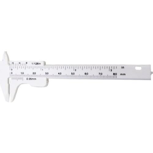 Mini Plastic Vernier Caliper Gauge Micrometer 80MM Mini Ruler Accurate Measurement Tools Standard Vernier Caliper