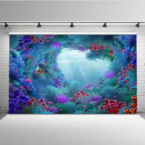 Mehofoto Underwater World Photo Shoot backdrops for Photography Studio Coral Seaweed Background G-609