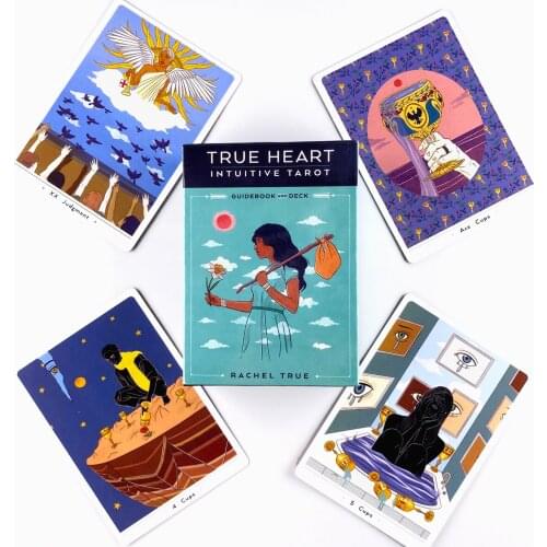 True Heart Intuitive Tarot Deck Leisure Party Table Game High Quality Fortune-telling Prophecy Oracle Cards With Guide Book
