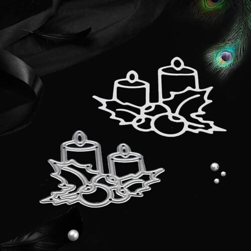 New Metal Cutting Dies Christmas Burning Candle Stencils for DIY Embossing Scrapbook Album Paper Card Craft