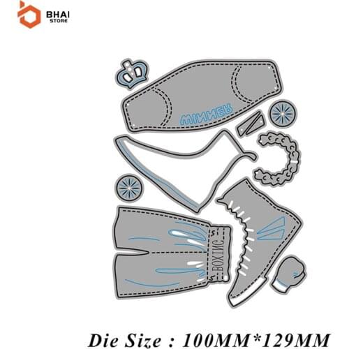 New Arrivals Sports Shoes Pants Set Metal Cutting Dies Scrapbooking DIY Album Stamp Paper Card Embossing Decor Craft