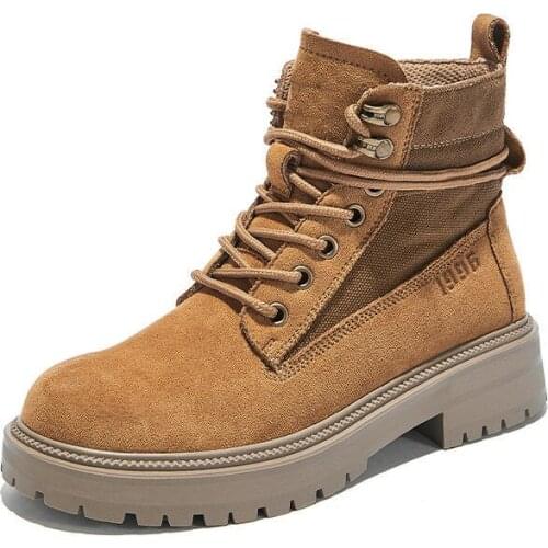 New Style High Top Womens Winter Boots British Style Women Martin Boots High-top Autumn Shoes