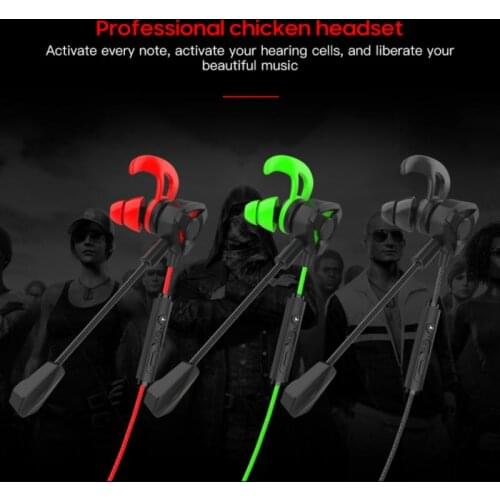 New G6 Universal Portable Dynamic Noise Reduction In-Ear Wired Call Earphones Gaming Computer Earpiece With Stereo Sound Mic