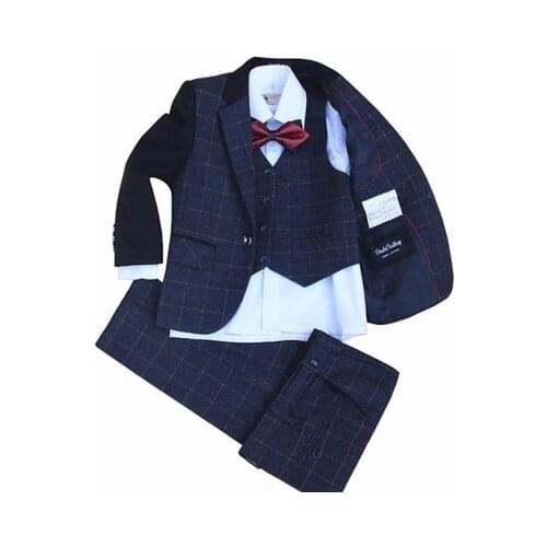 Jackets+Vest+Pants+Tie+Cravat) Boy Suits Flower girl Slim Fit Tuxedo Brand Fashion Bridegroon Dress Wedding Suits Blazer01