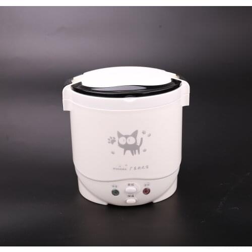 1L rice cooker used in house 220v or car 12v to 24v enough for two persons with English Instructions