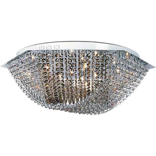 27" x 27" Luxury Crystal Hanging Living Room Ceiling Lamp Free Shipping Romantic Hotel Lobby Ceiling Lamp