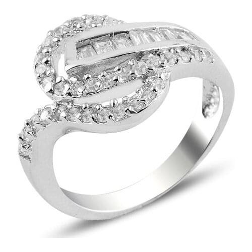 Silver 925 Sterling Zircon Stone Ring