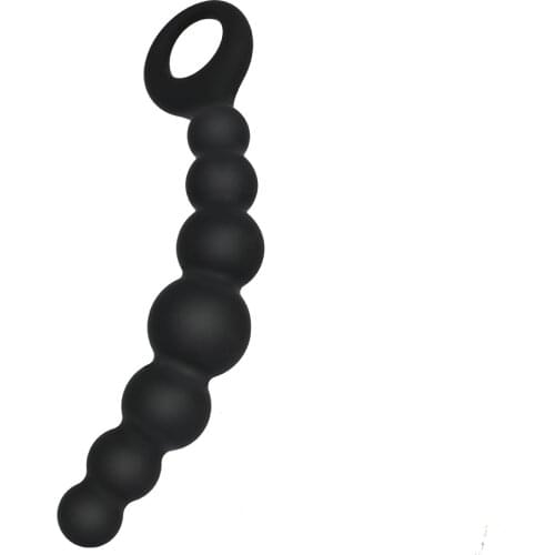 Silicone Big Small Beads Butt Plug Manual Anal Plug Toy Strapon Dildo Male Prostate Massager Anal Sex Toys For Gay Couples