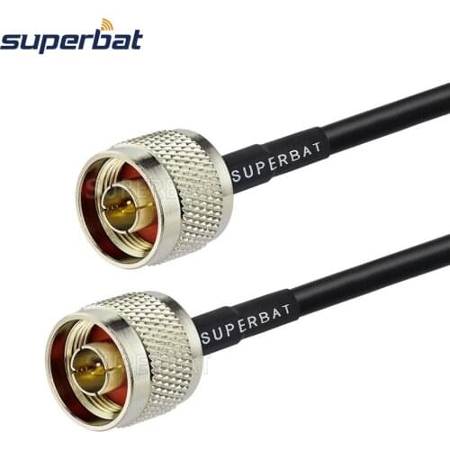 Superbat N Male Plug to N Plug RF Adapter Connector Straight Pigtail Coaxial Cable RG58 for WiFi Antenna 3G/4G Wireless