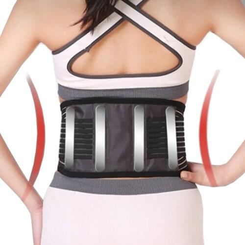 Tourmaline Self-Heating Magnetic Therapy Waist Steel Bone Support Belt Back Brace Treatment Lumbar Disc Herniation Muscle Strain